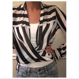 Black and white striped H&M top
